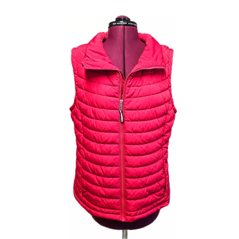 Tommy Hilfiger Women's Vibrant Red Quilted Puffer Vest